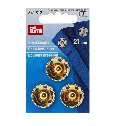 Bottoni Automatici Prym 21 mm Oro 341812