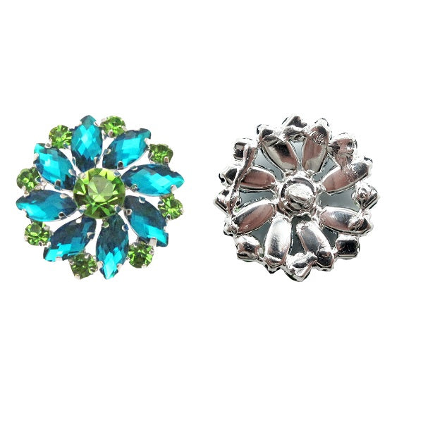 Bottone Gioiello Fiore Colorato