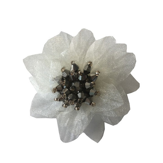 Spilla in Organza con Ricamo Corallini