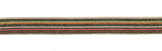 Elastico a Righe Colorato Lurex Altezza 2,5cm