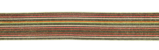 Elastico a Righe Colorato Lurex Altezza 5cm