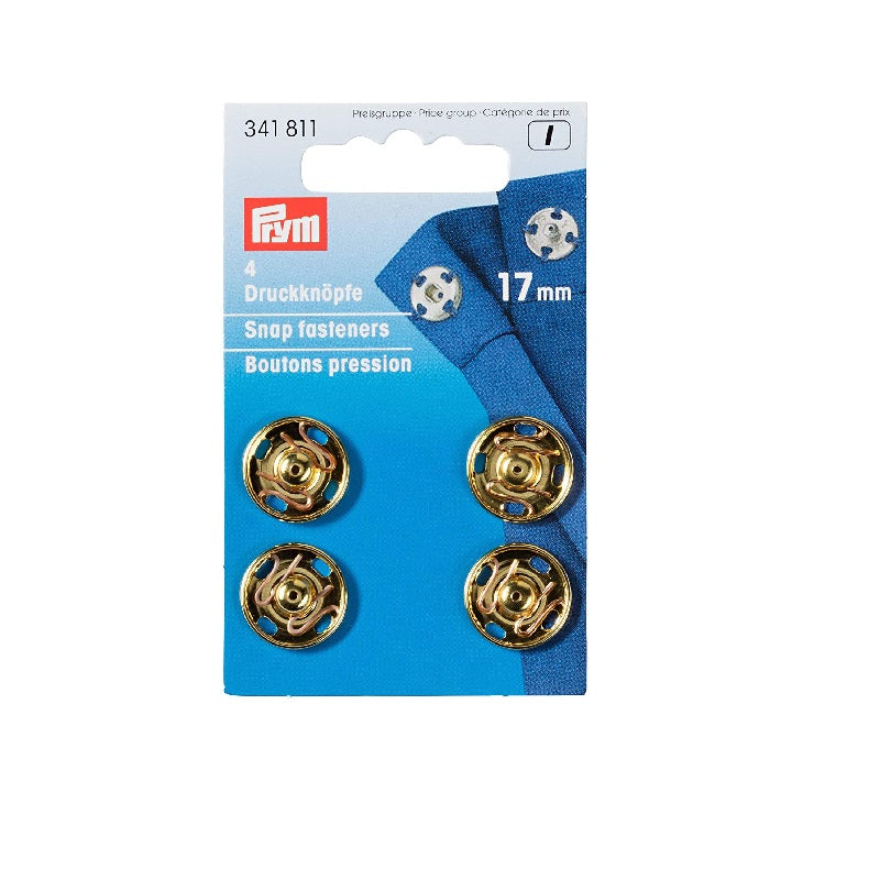 Bottoni a Pressione Oro Prym 341811 mm 17