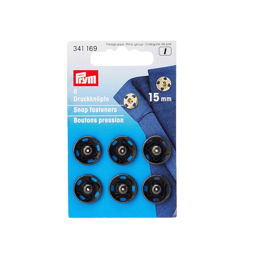 Bottoni Automatici Prym mm 15 Nero