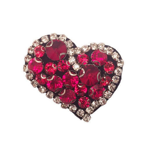 Cuore con Strass Colorati Termoadesivo