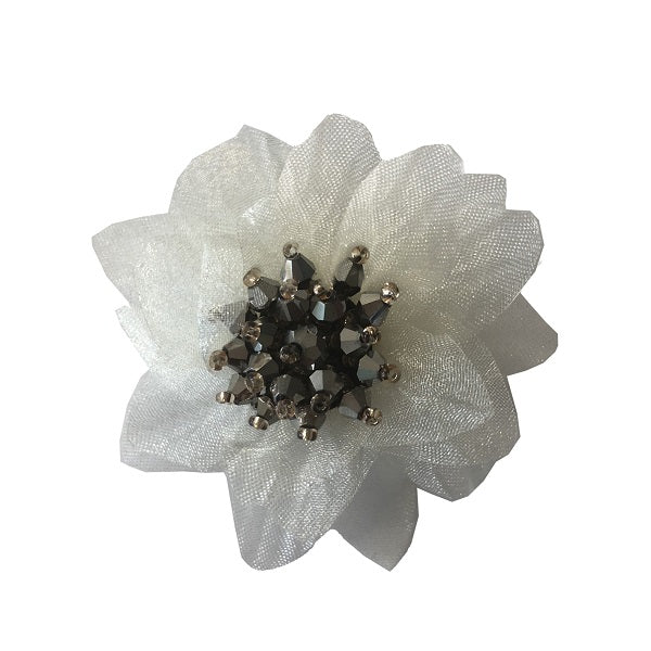 Spilla in Organza con Ricamo Corallini