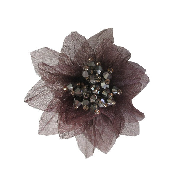 Spilla in Organza con Ricamo Corallini