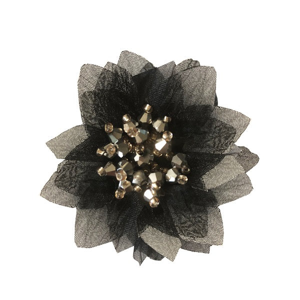 Spilla in Organza con Ricamo Corallini
